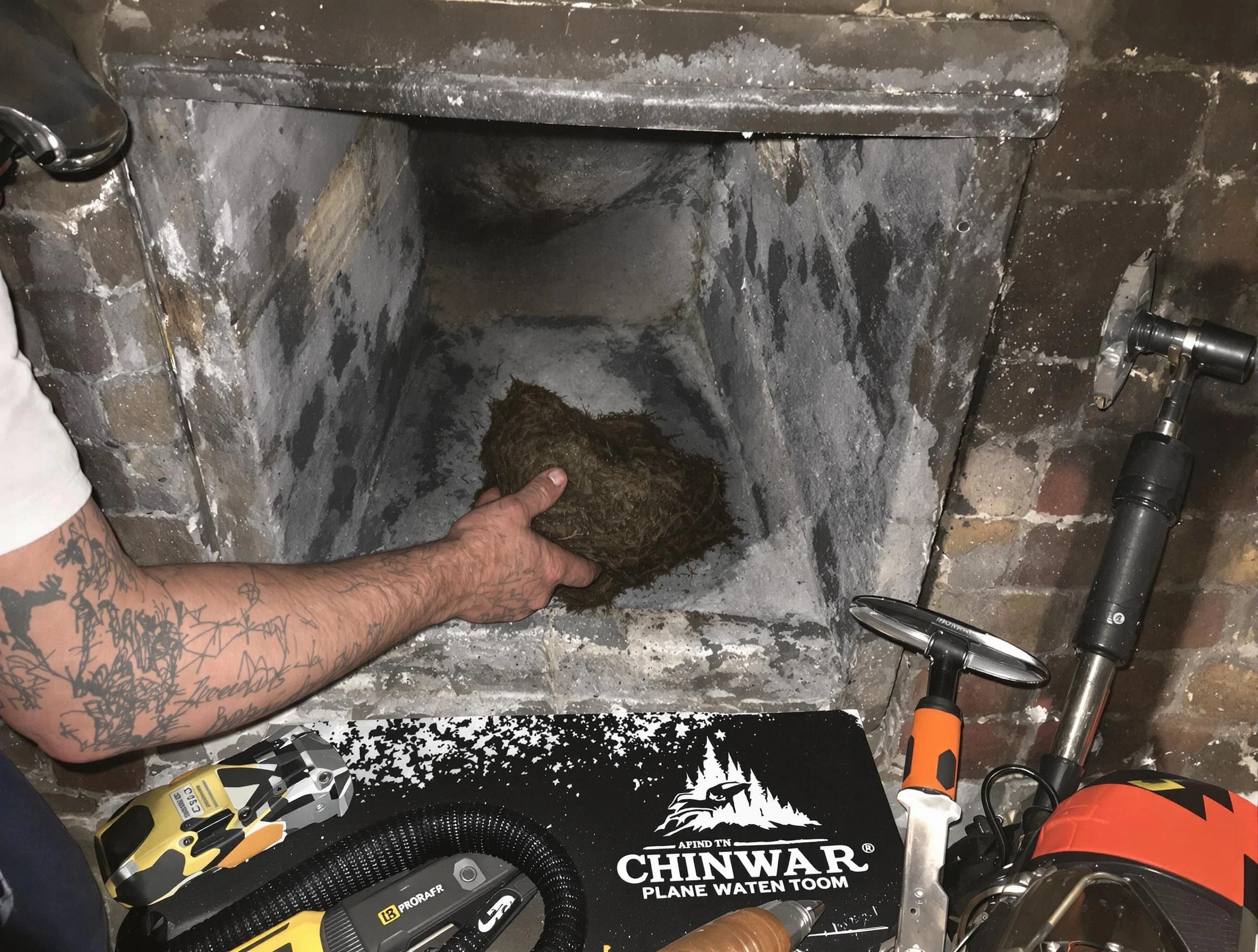 Cave Creek Chimney Sweep safely removing debris and screening chimney in Cave Creek, AZ