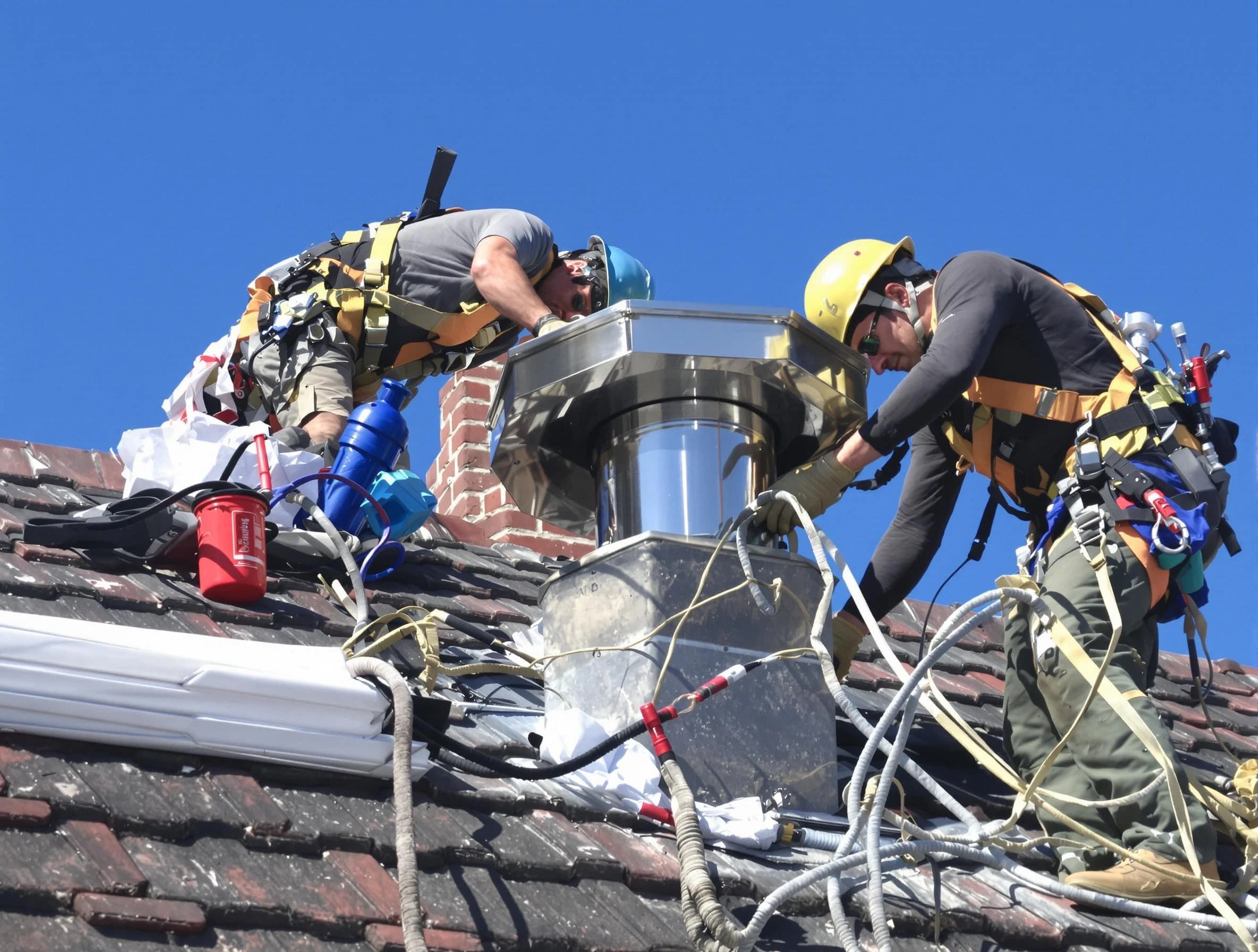 Protective chimney cap installed by Cave Creek Chimney Sweep in Cave Creek, AZ