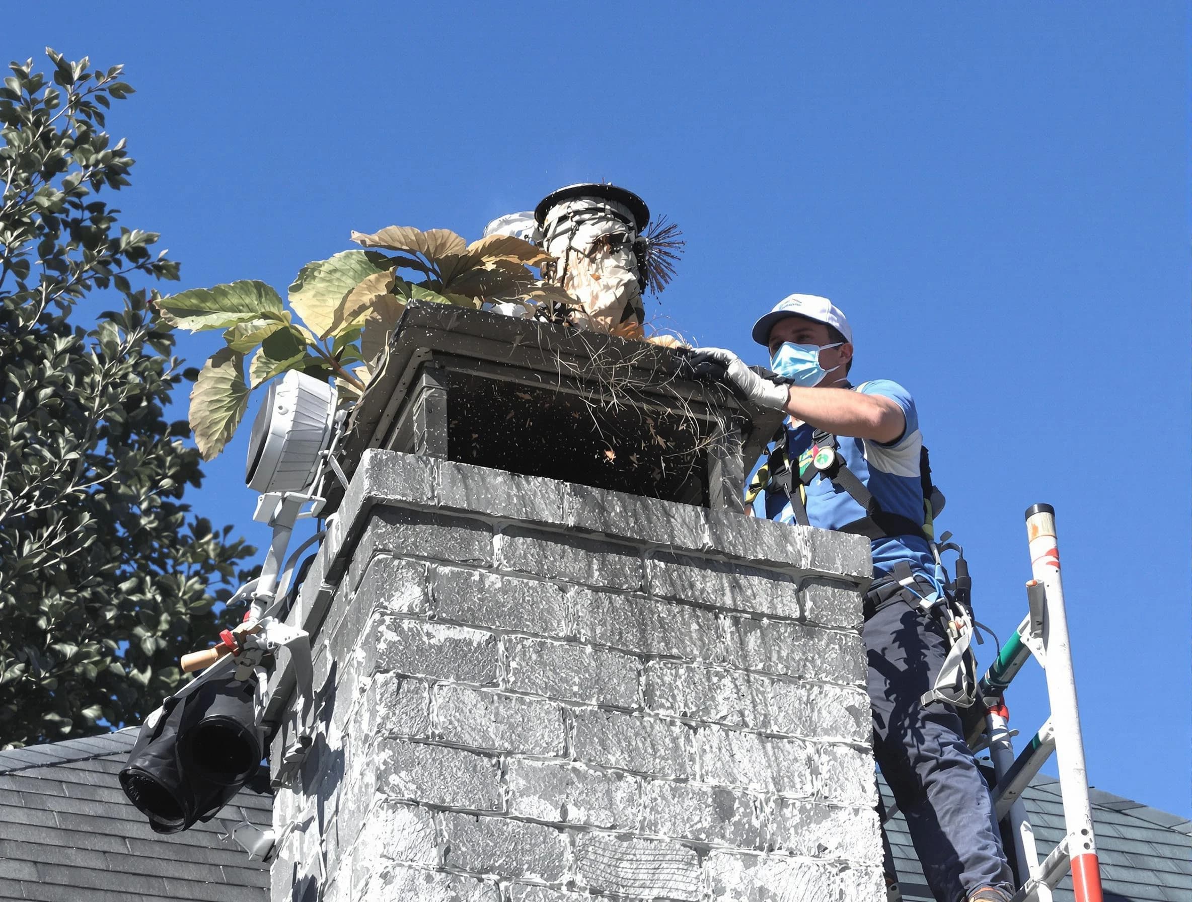 Cave Creek Chimney Sweep specialist performing chimney cleaning in Cave Creek, AZ