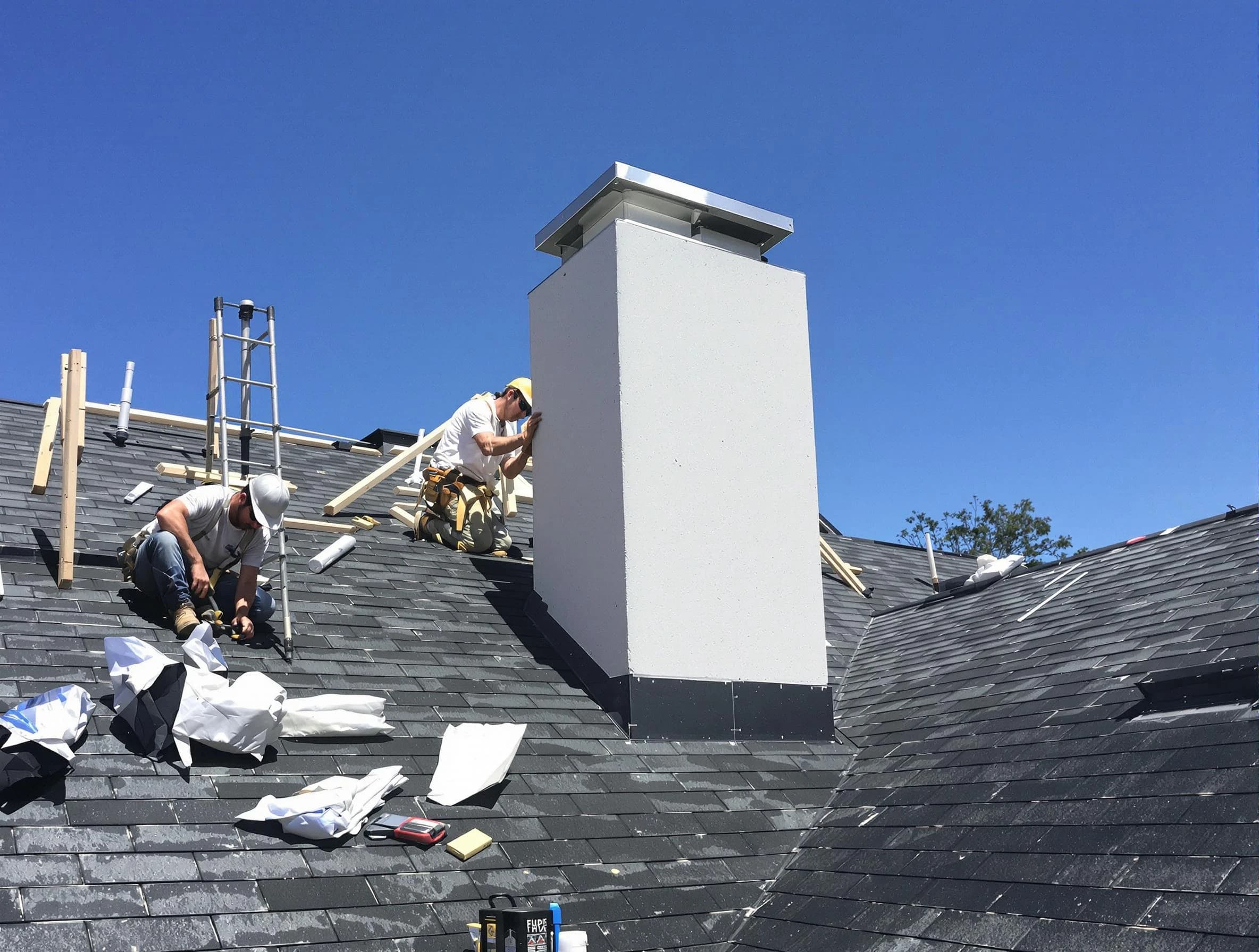 Cave Creek Chimney Sweep crew installing a new chimney in Cave Creek, AZ