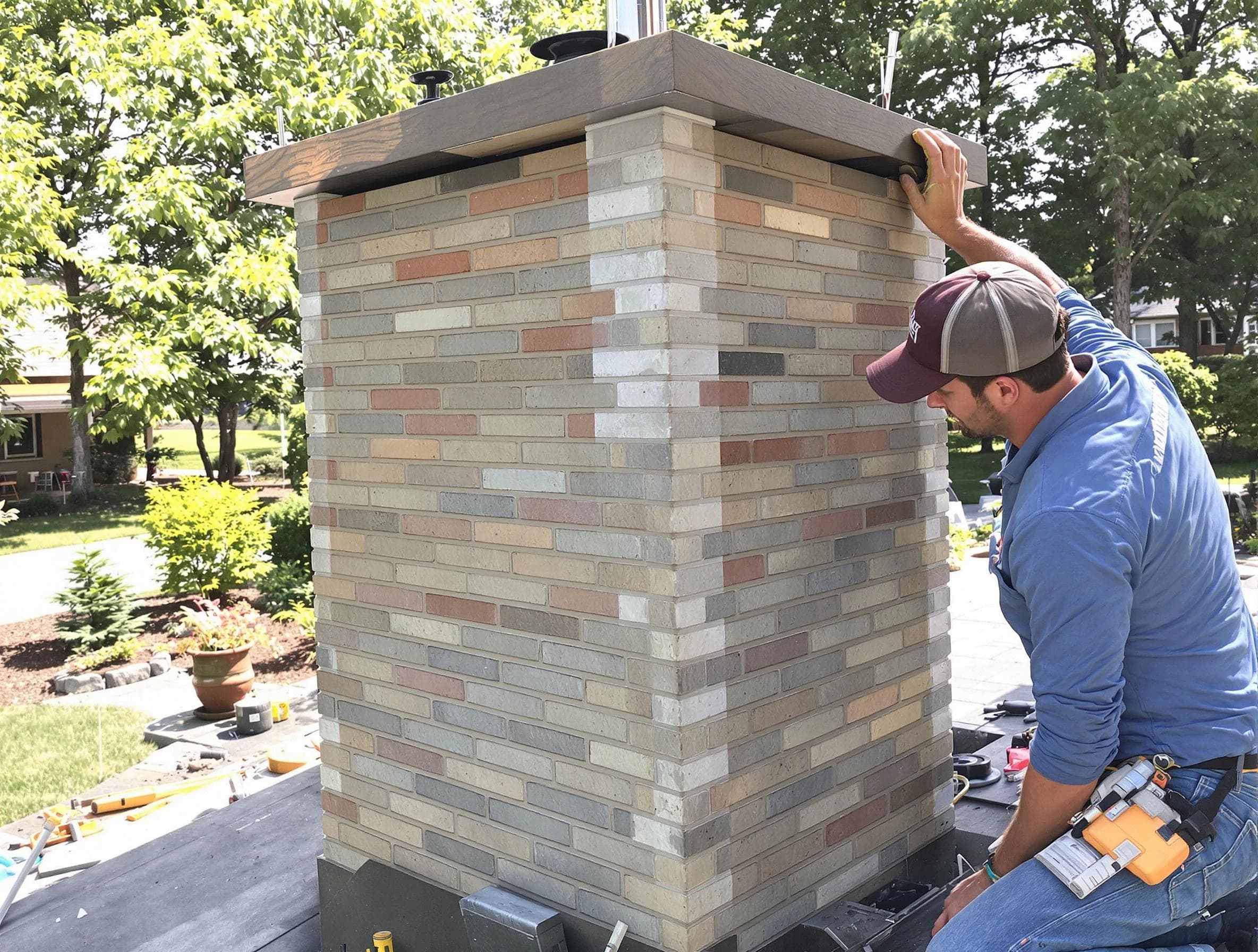 Cave Creek Chimney Sweep completing a modern chimney remodel in Cave Creek, AZ