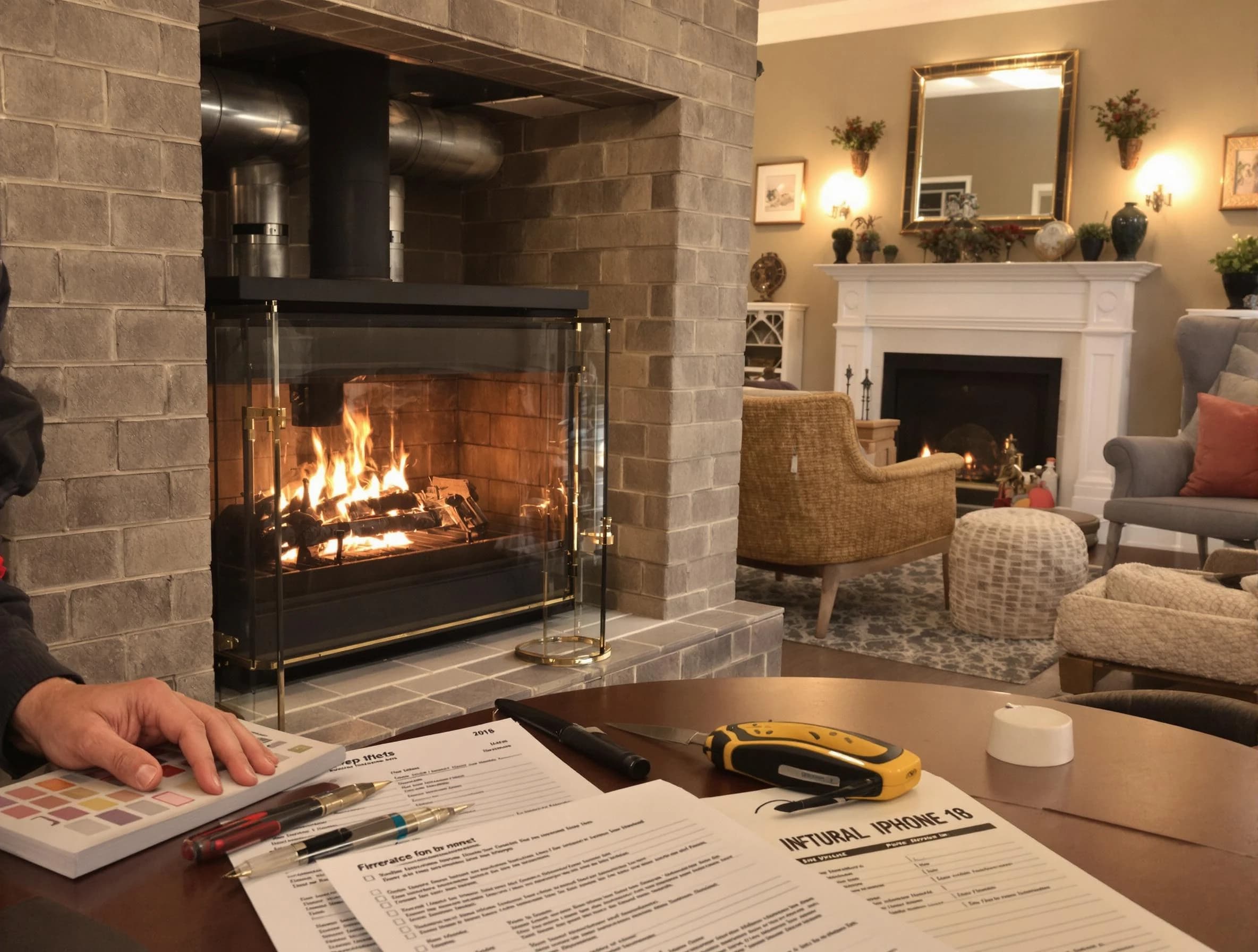 Cave Creek Chimney Sweep verifying fireplace safety measures in Cave Creek, AZ