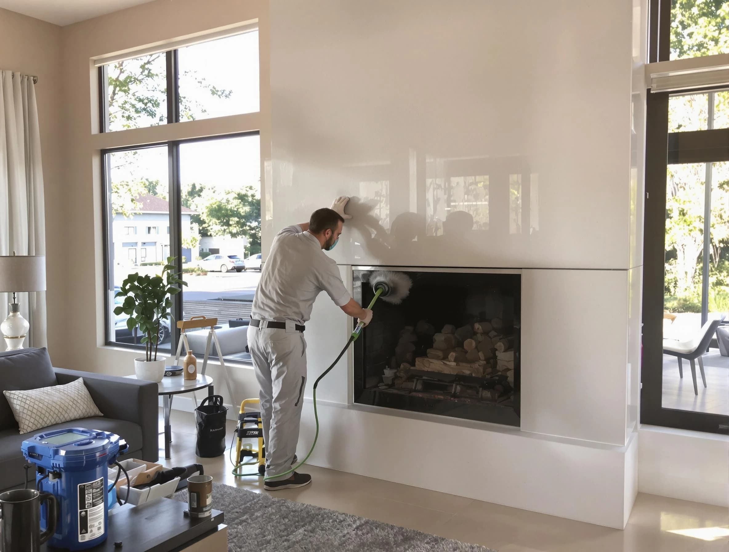 Cave Creek Chimney Sweep performing thorough soot removal in Cave Creek, AZ