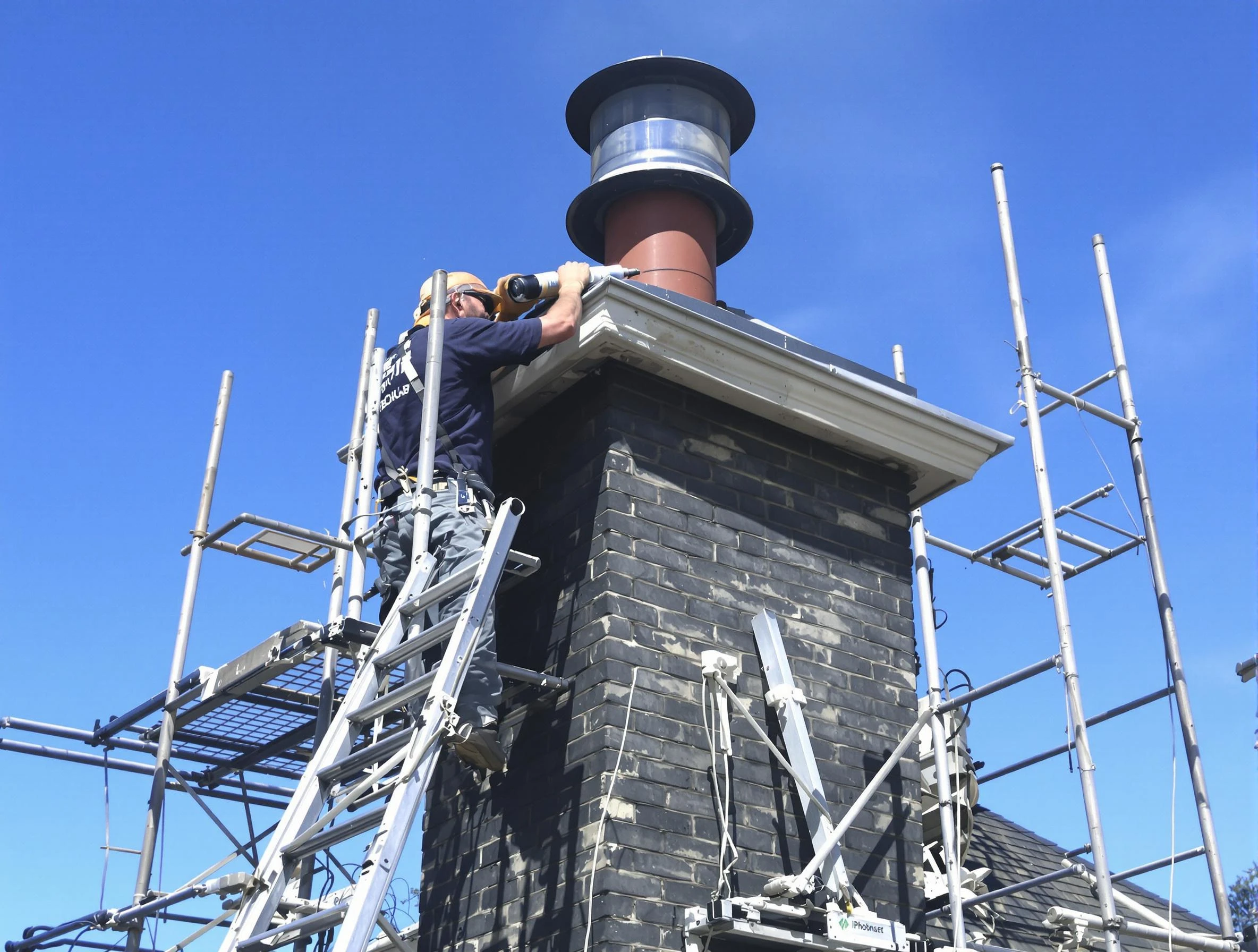 Sturdy chimney crown finished by Cave Creek Chimney Sweep in Cave Creek, AZ