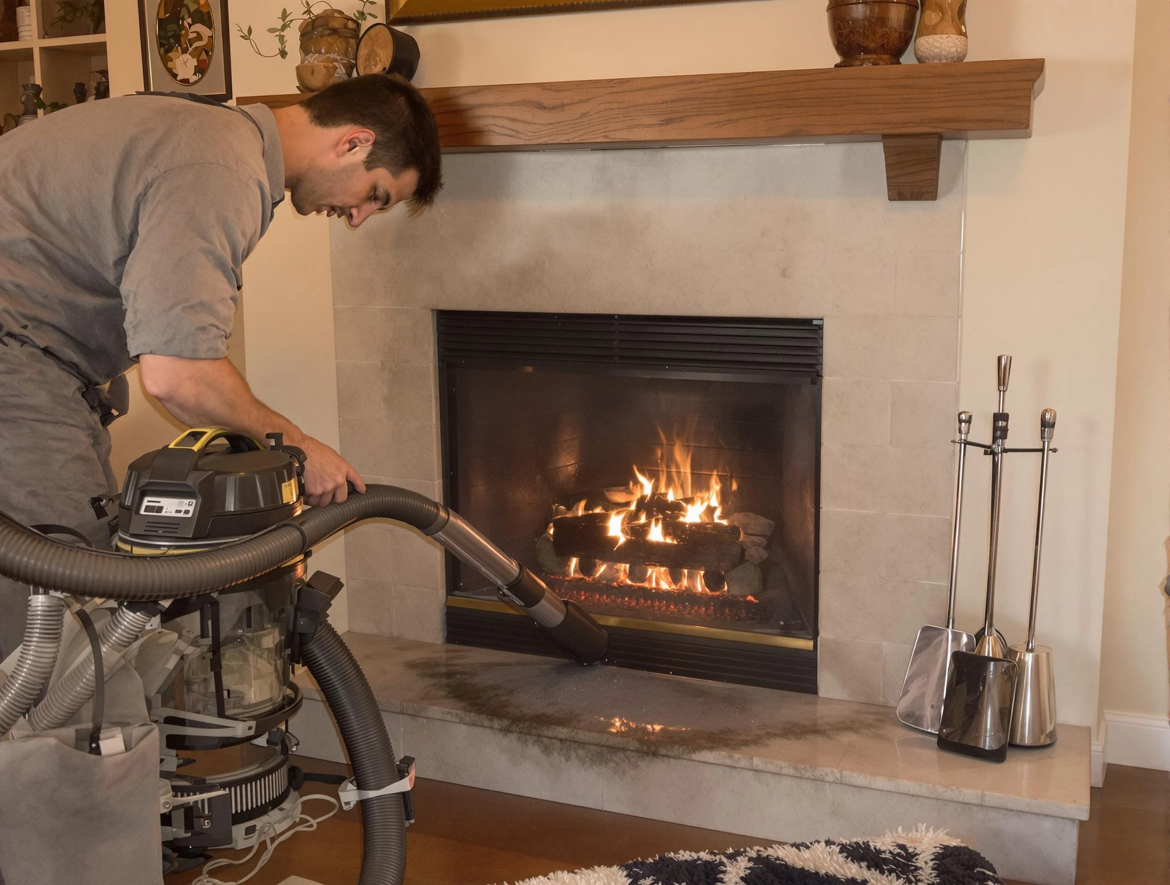 Routine fireplace upkeep by Cave Creek Chimney Sweep in Cave Creek, AZ