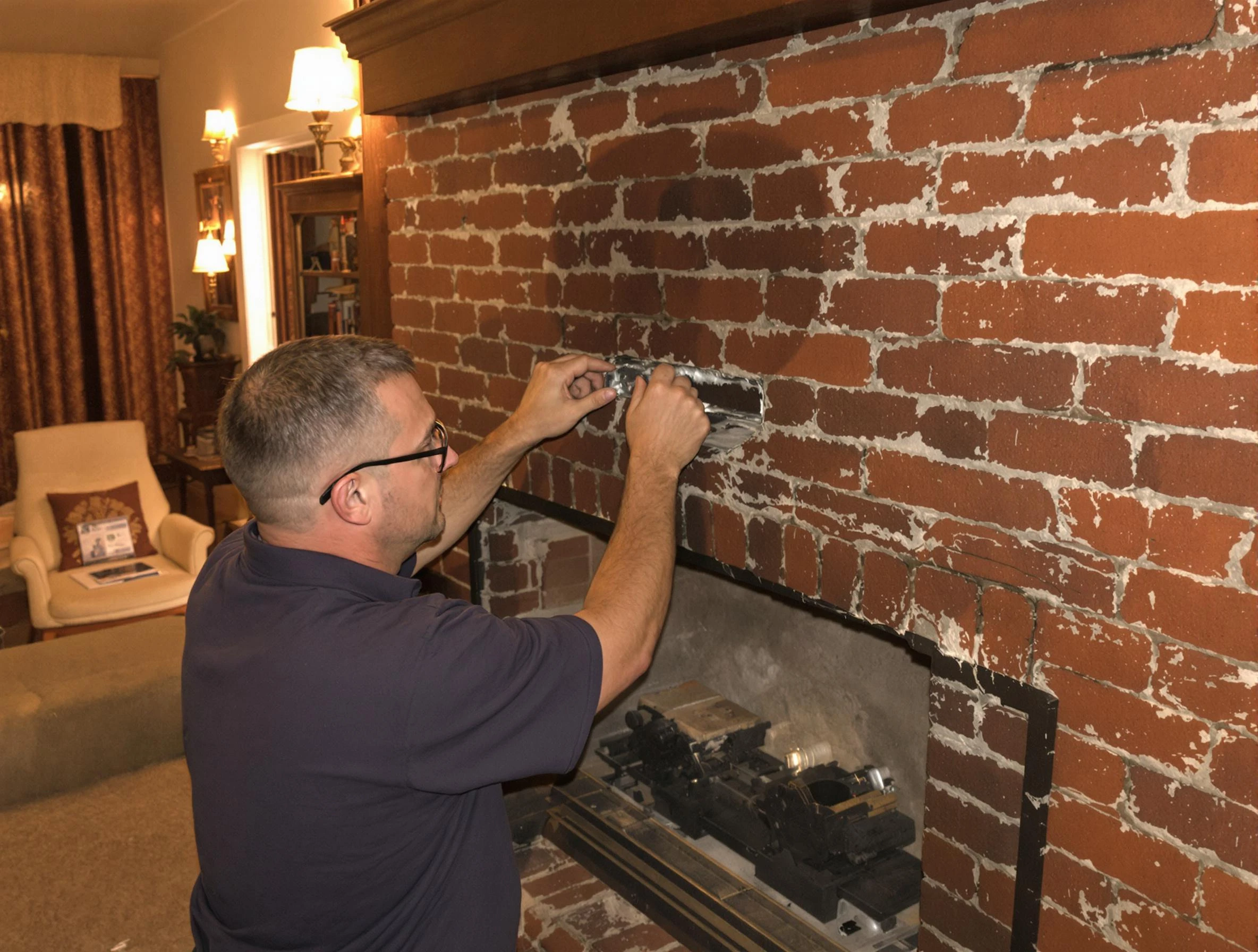 Cave Creek Chimney Sweep expert fixing a fireplace in Cave Creek, AZ