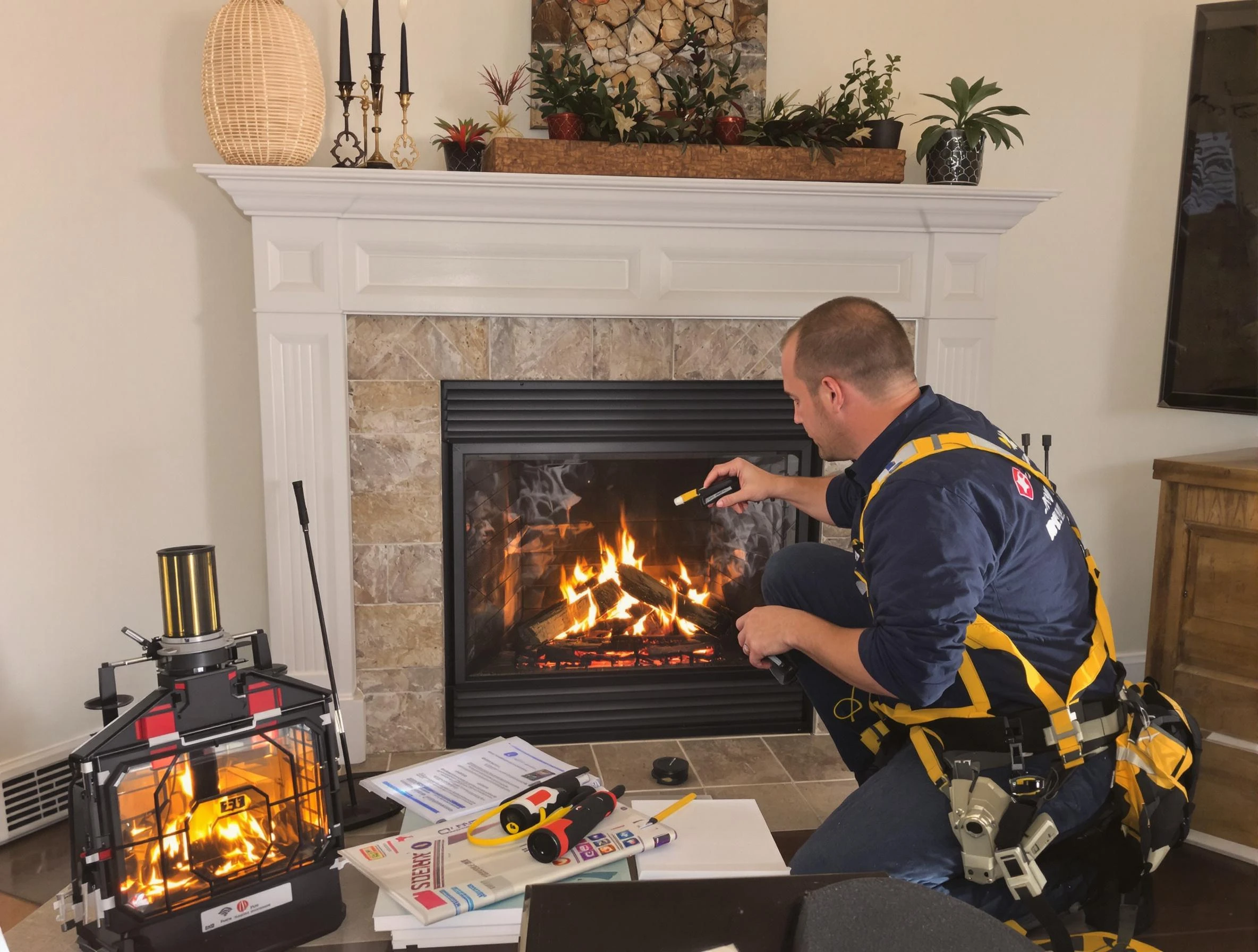 Safety-focused fireplace inspection by Cave Creek Chimney Sweep in Cave Creek, AZ